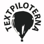 Textpiloternas logotyp: en luftballong och ordet Textpiloterna